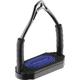 SPRENGER HS BOW BALANCE STIRRUPS,ST.ST. ANTHRAC.W.BLK/BLUE PAD 4.3/4"